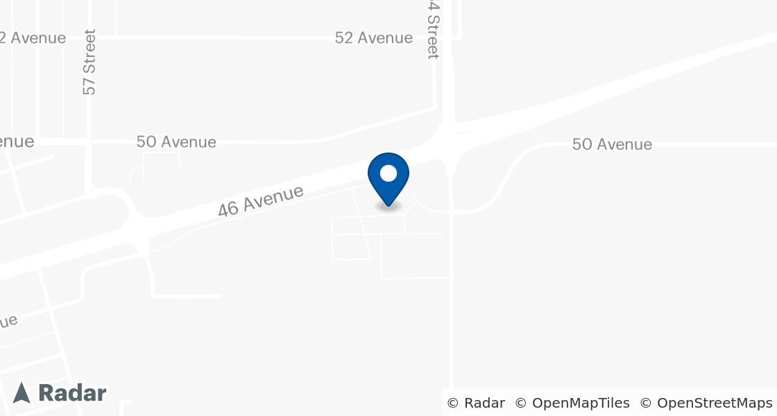 Map of Dairy Queen Location:: 6050 - 46th Ave, Taber, AB, T1G 2B1